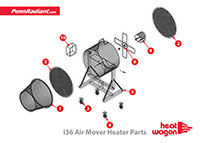 HW I36 fan parts 1118 Diagram